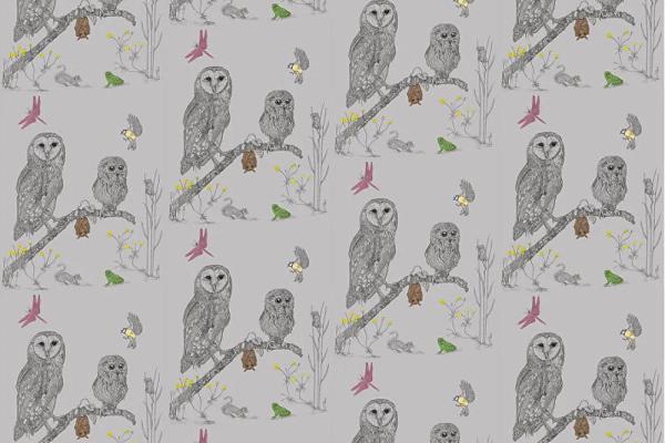 Owls wallpaper design 